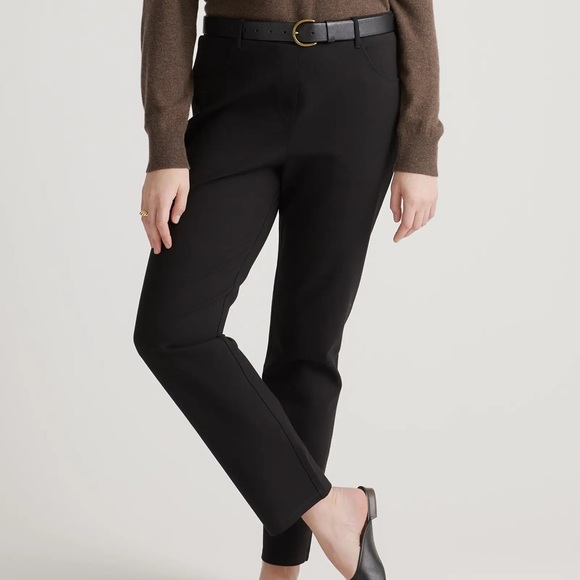 Quince - New Ultra-Stretch Ponte Straight Leg Pant - Picture 4 of 6
